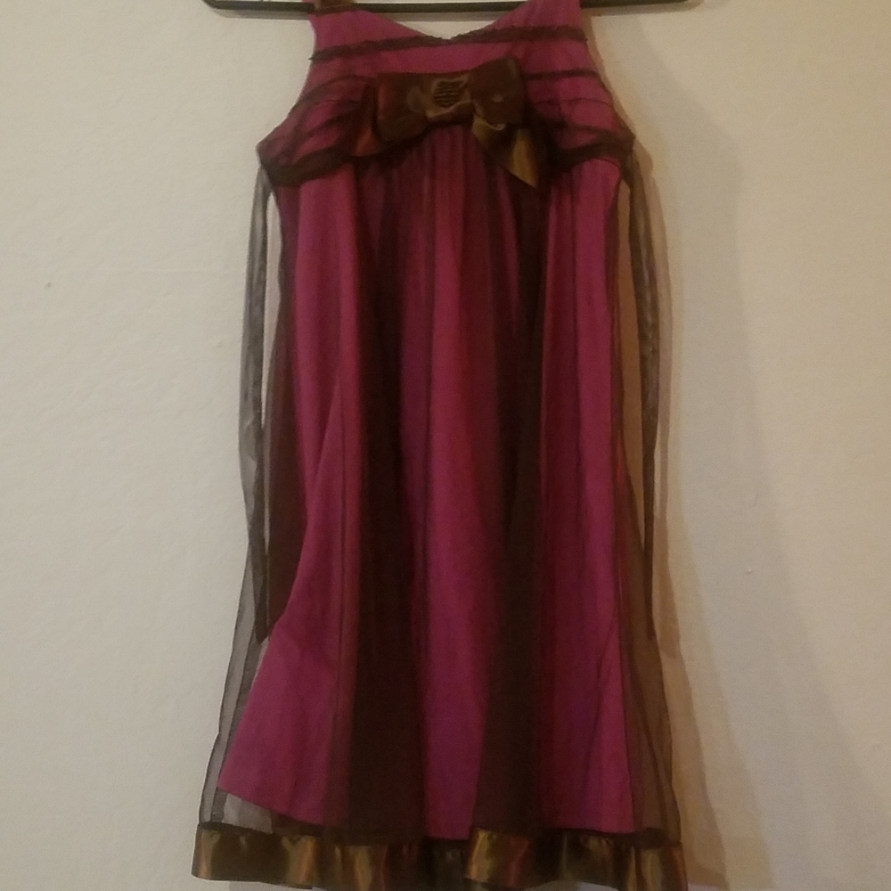 Bonnie Jean Pink, Chocolate Brown Kids Size 12.